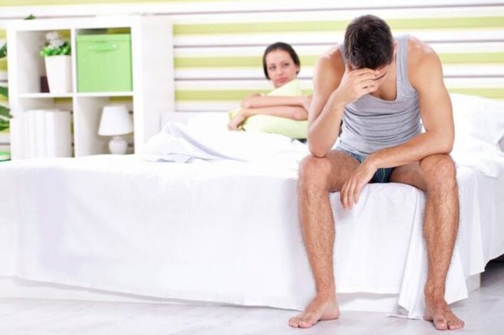 A man is worried about the alarming signs of prostatitis